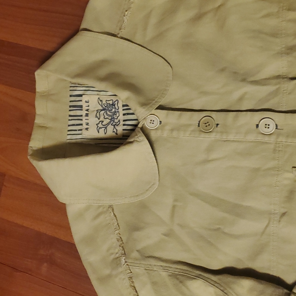 Animale Crop Button Down Jacket Size 8 - image 4